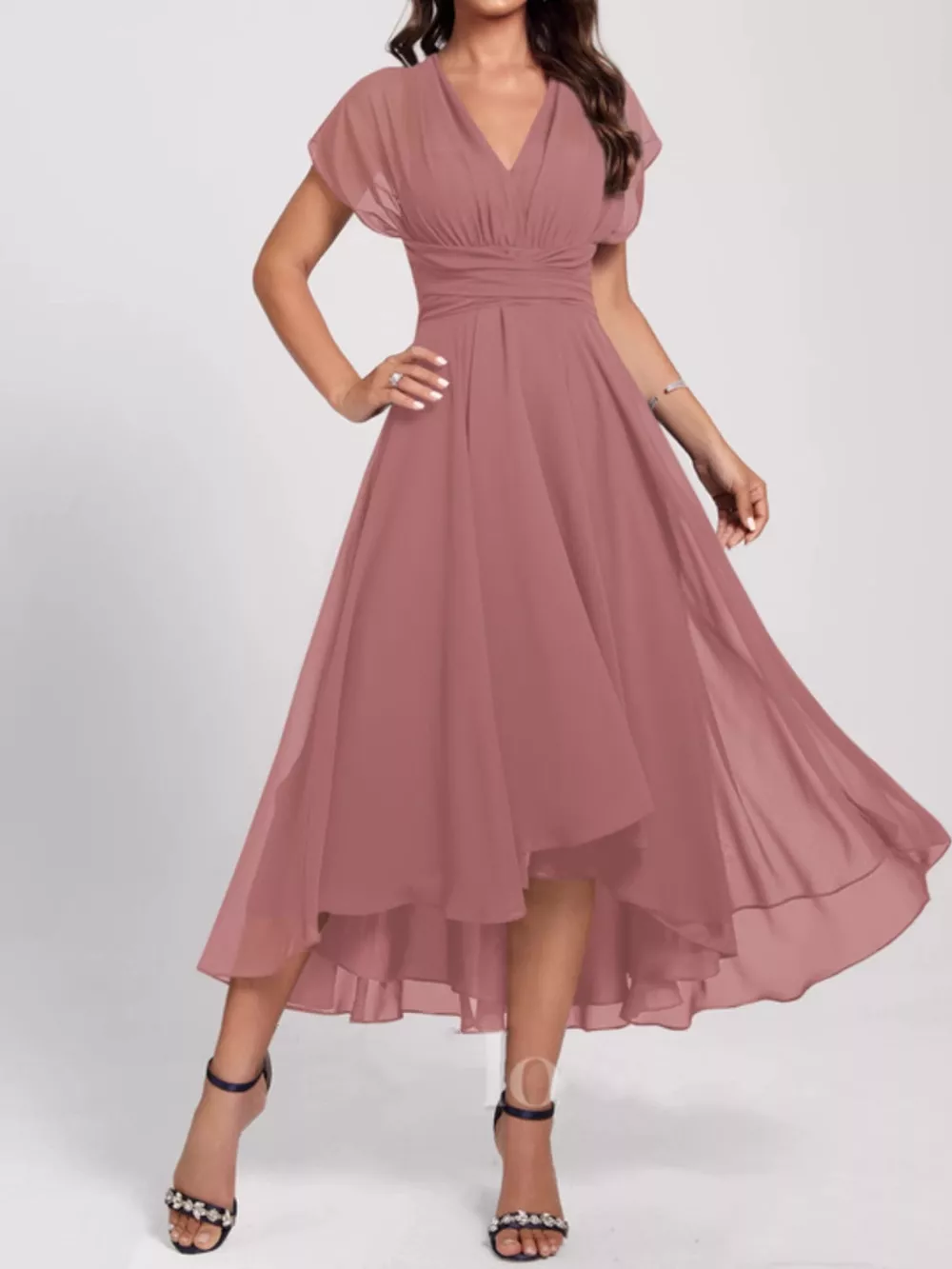 Ruched A-Line Midi Dress, image 18