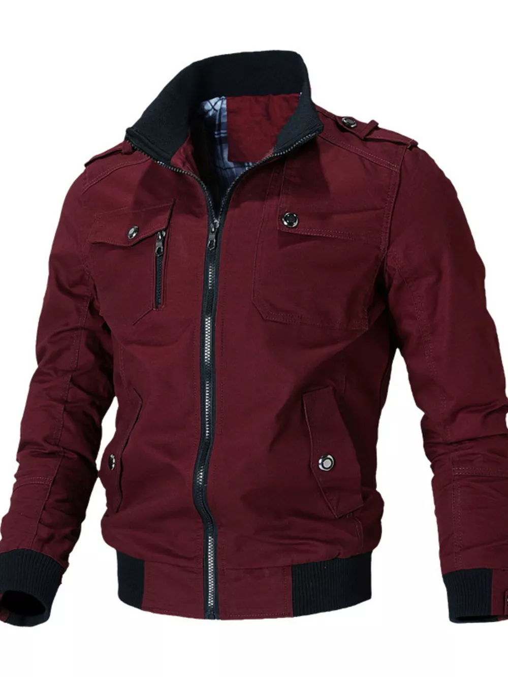 Men's Plus Size Casual Zip Up Lightweight Jacket, image 2