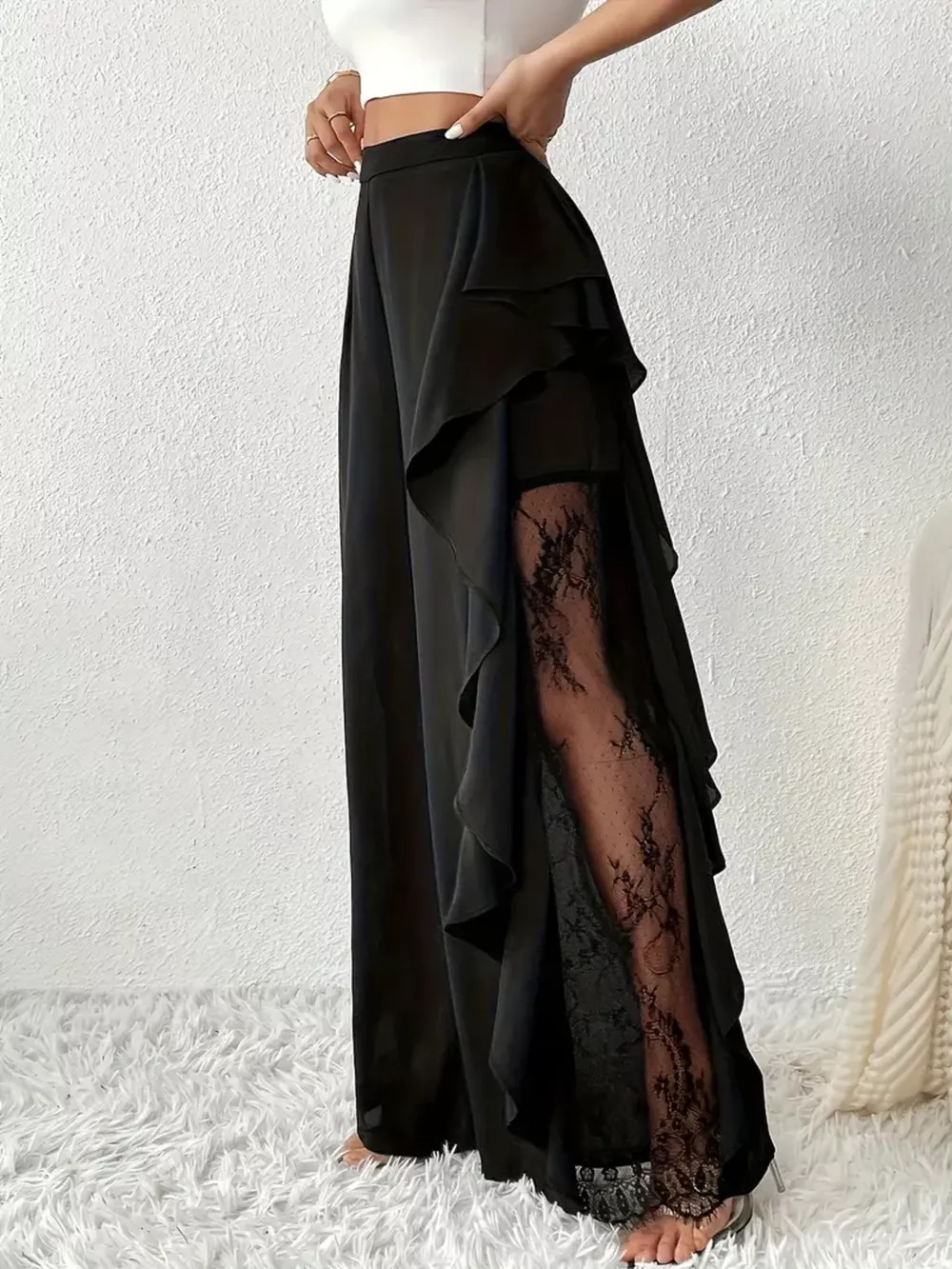 Ruffled Wide Leg Pants, image 4