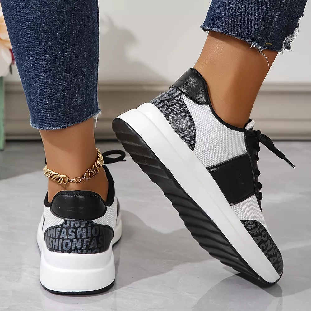 Round Toe Lace Up Sneakers, image 2