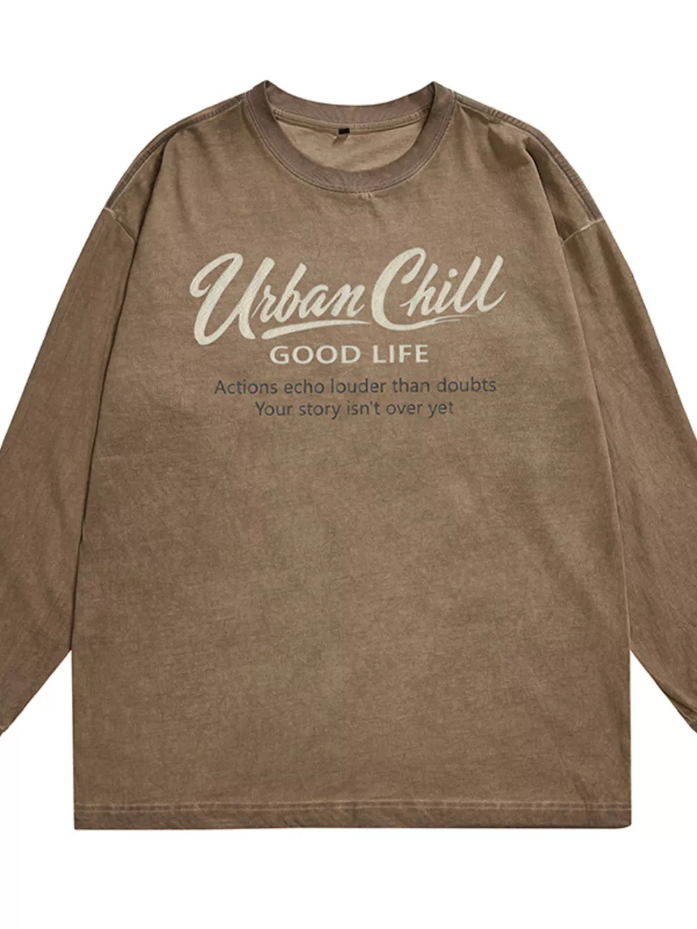 Men's Plus Size Letter Graphic Long Sleeve T-Shirt, image 11