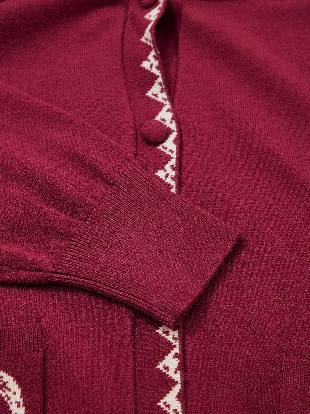 Bow Pocket Collar Long Sleeve Knit Cardigan, image 9