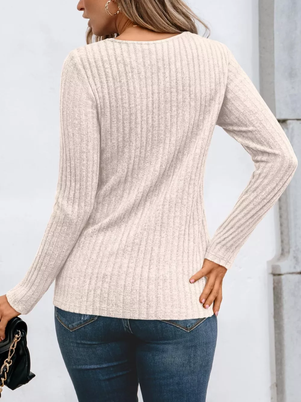 Ribbed Long Sleeve T-Shirt, image 30