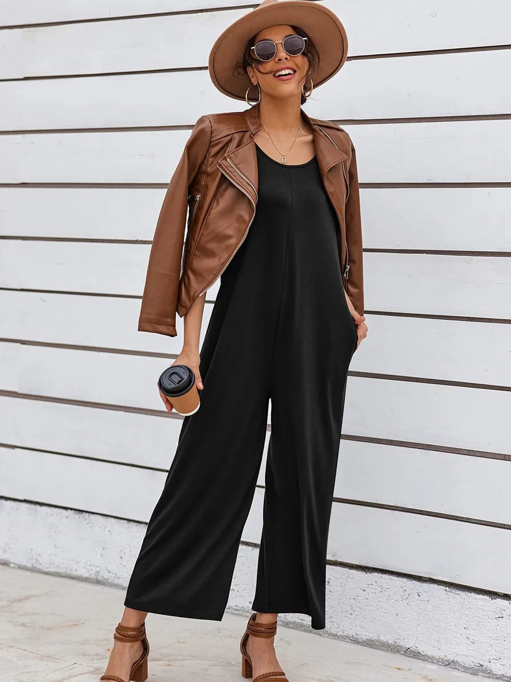 Sleeveless Wide Leg Casual Jumpsuit, image 8