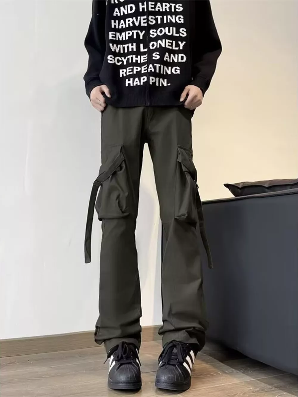 Men's Plus Size Loose Fit Cargo Pants, image 2