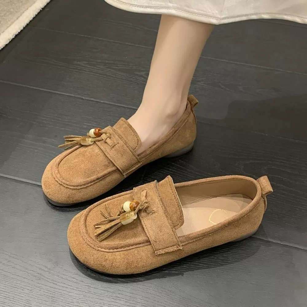 Tassel Round Toe Slip-Ons, image 4