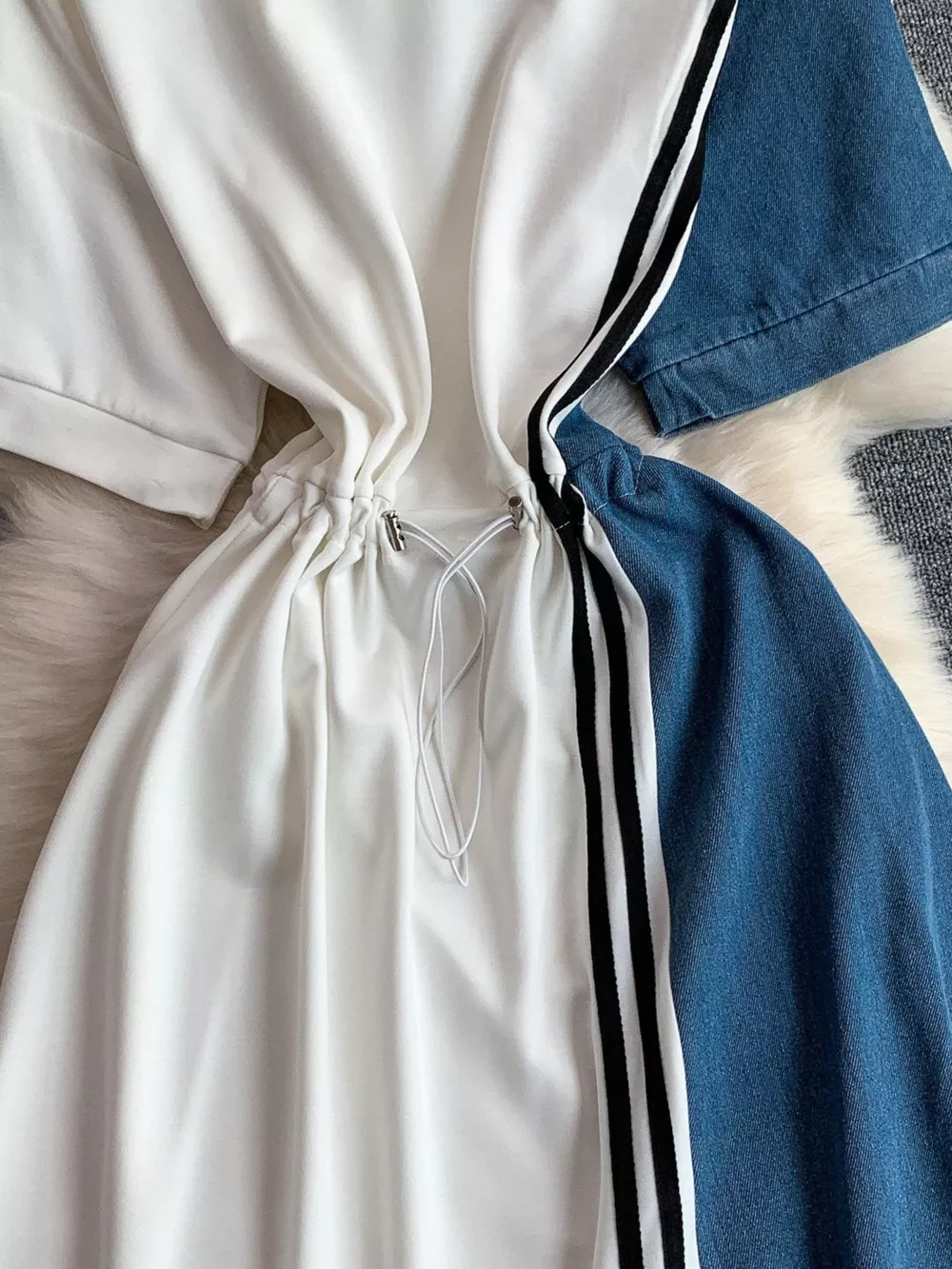 Color Block Short Sleeve Casual Dress, image 23