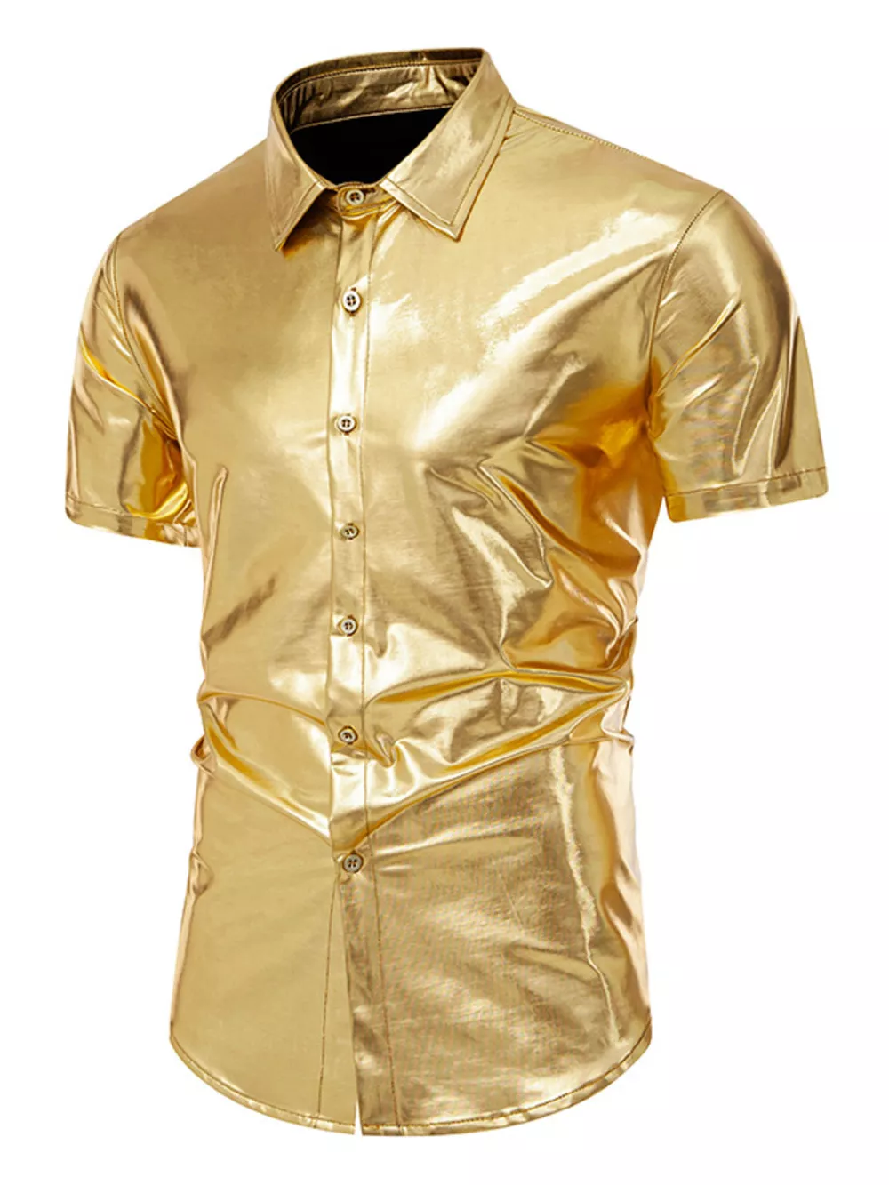 Men's Button Up Short Sleeve Shirt, image 5