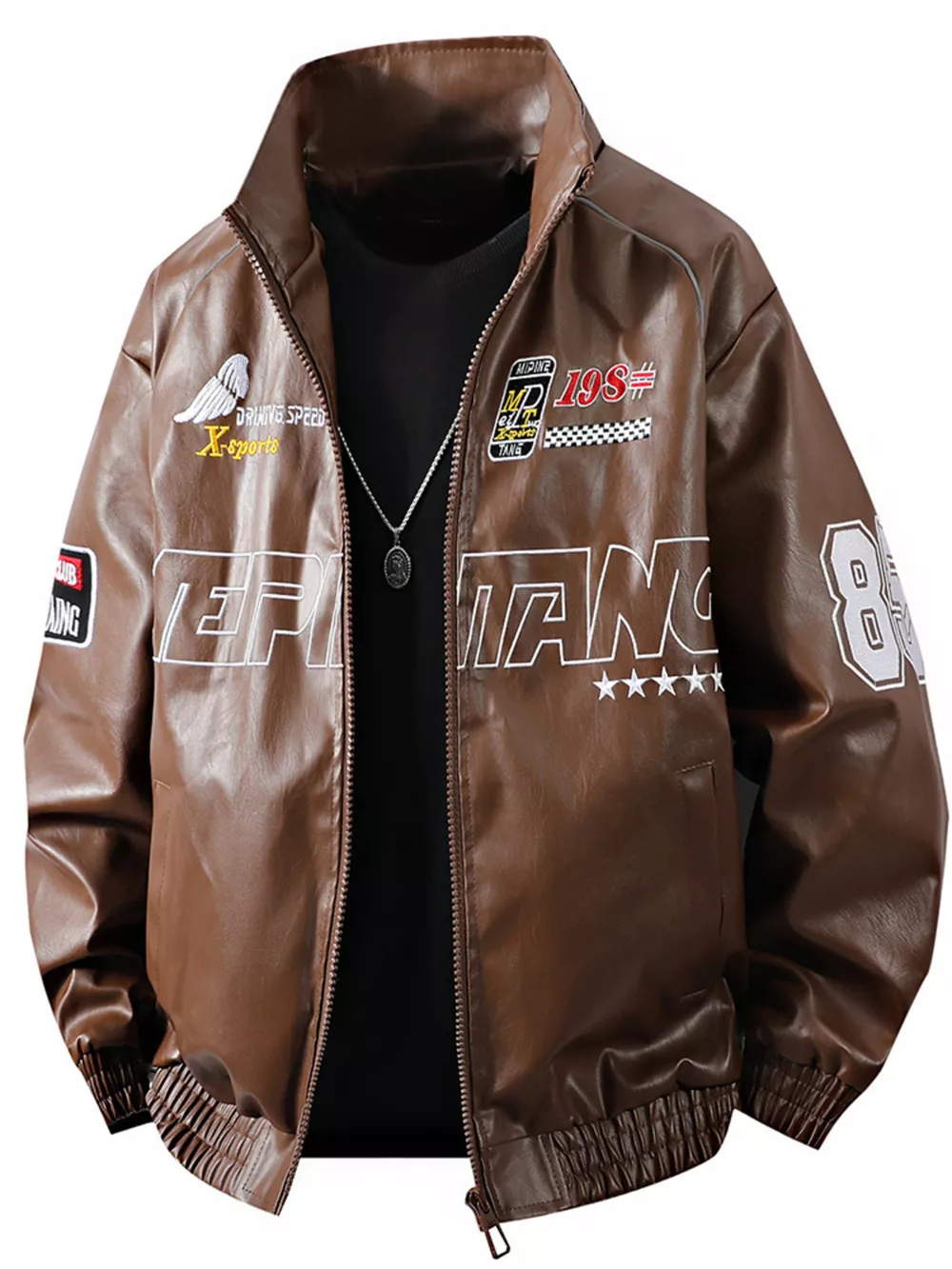 Men's Plus Size Zip Up Long Sleeve Jacket, image 4