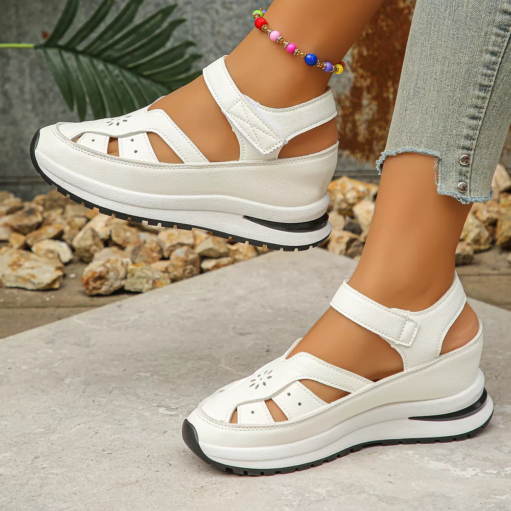 Cutout Wedge Sandals, image 12