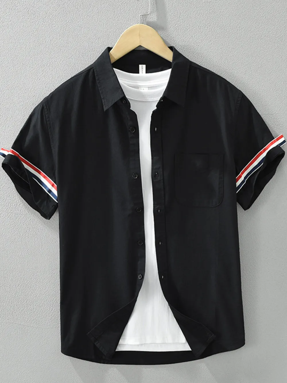 Men's Plus Size Button Up Short Sleeve Shirt