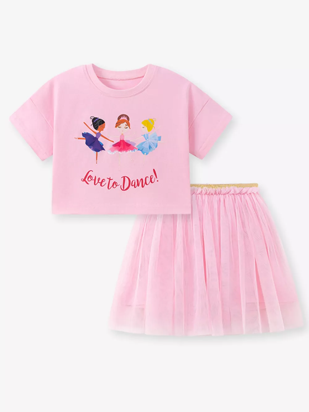 Children's Graphic T-Shirt and Skirt Set, image 5