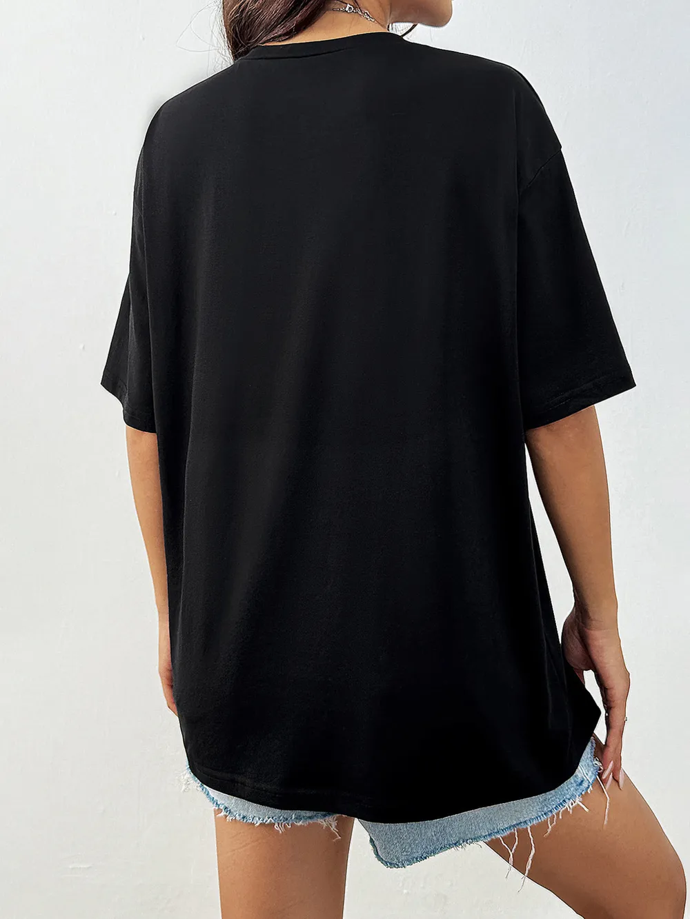 Sequin Bow Round Neck Short Sleeve T-Shirt, image 3