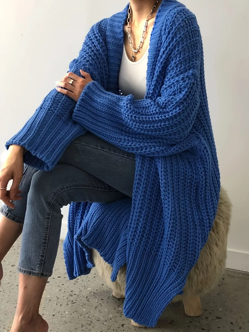 Chunky Knit Open Front Cardigan
