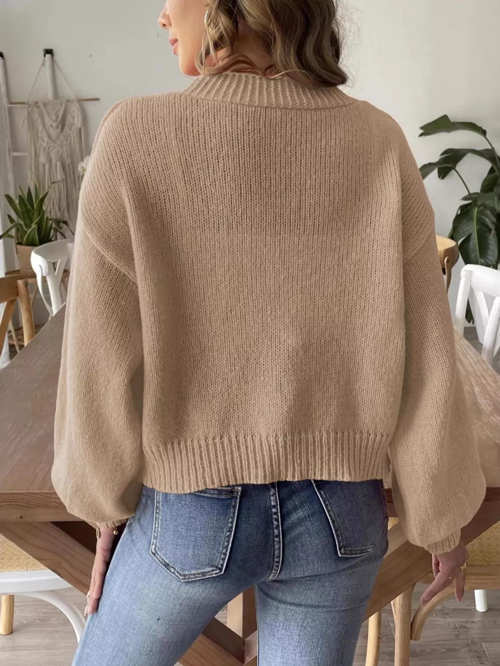 Open Front Dropped Shoulder Cardigan, image 4