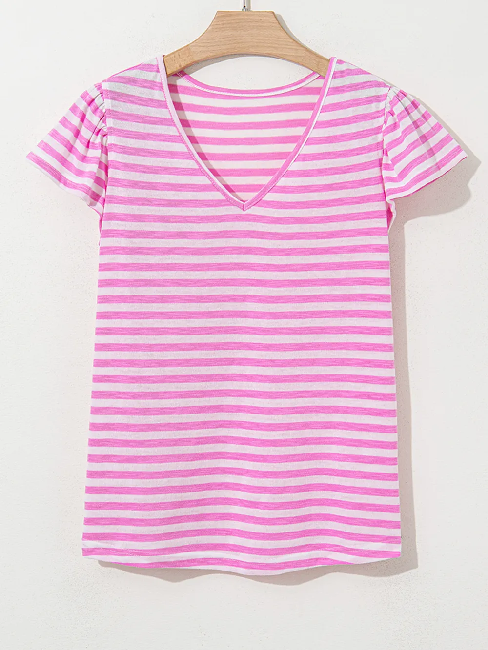 Striped V-Neck T-Shirt, image 8