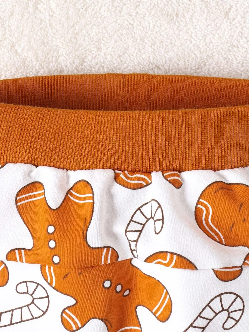 Children's Gingerbread Man Print Long Sleeve Outfit Set, image 5
