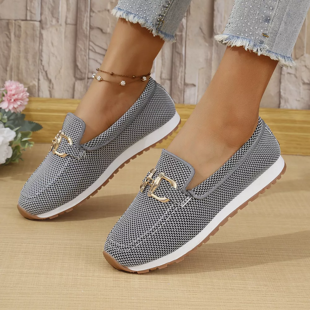Mesh Round Toe Slip-Ons, image 8
