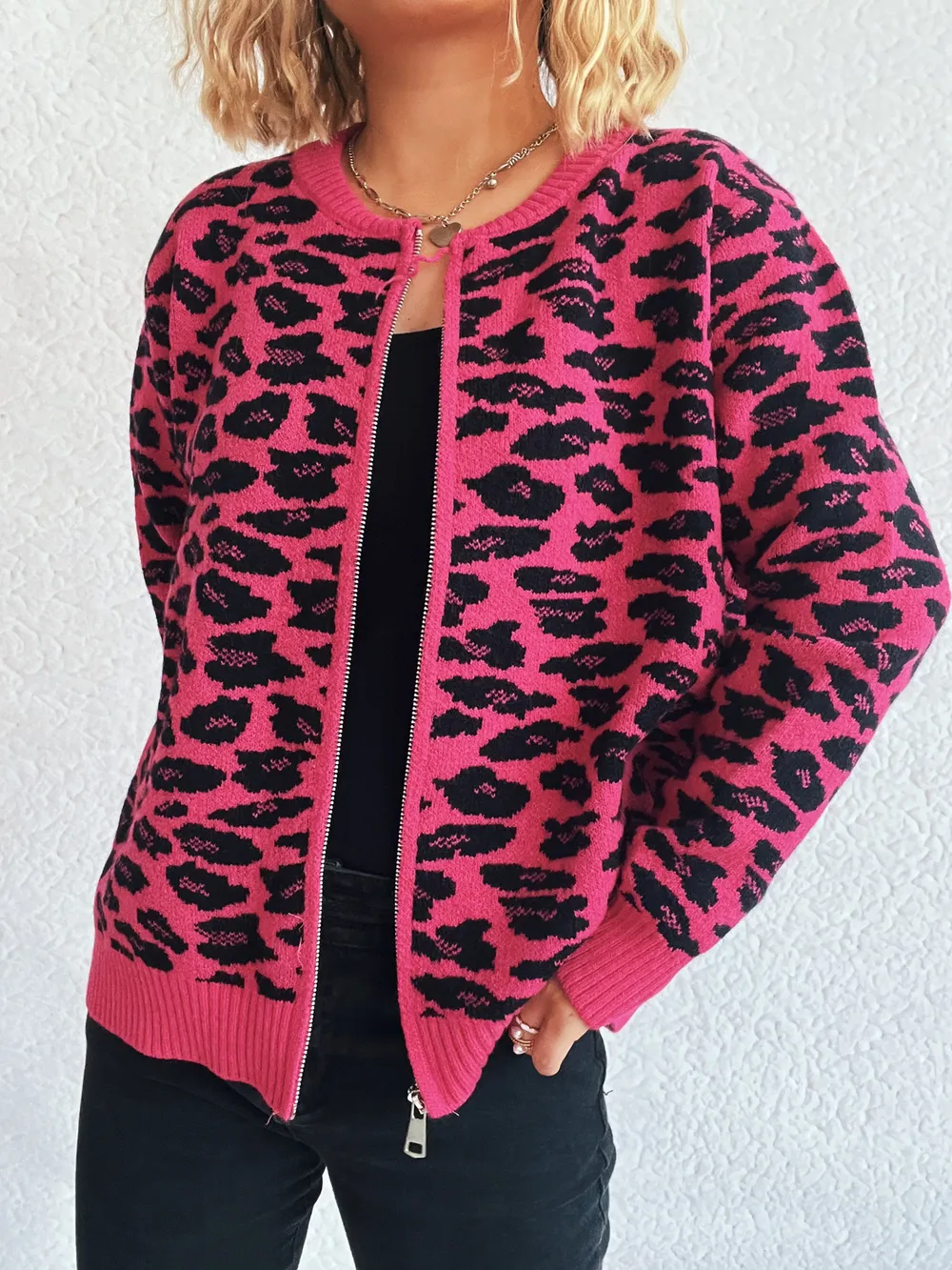 Zip Up Long Sleeve Cardigan, image 21