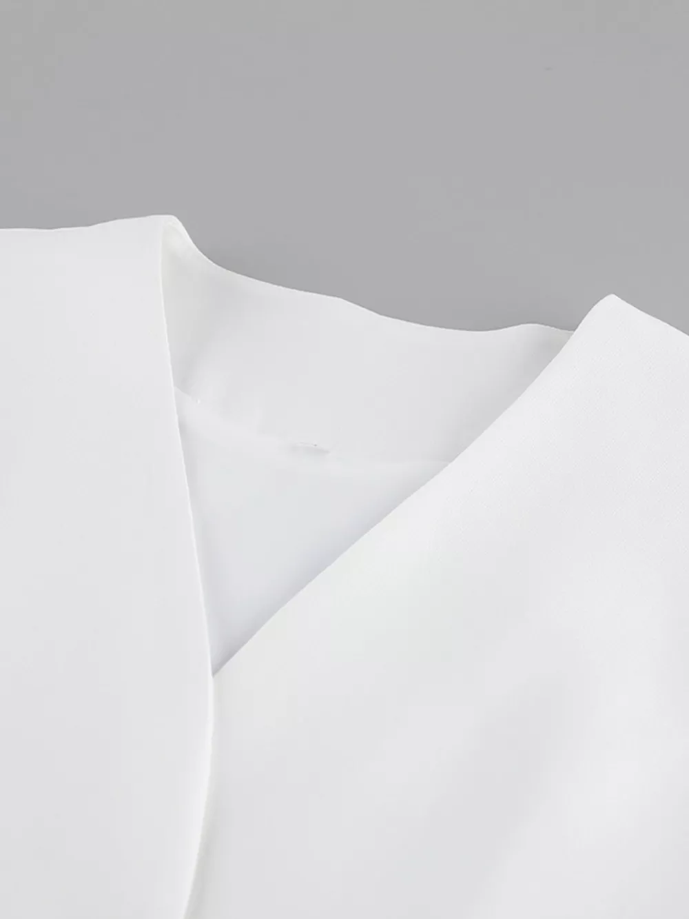 One Button Short Sleeve Top and Skirt Set, image 8