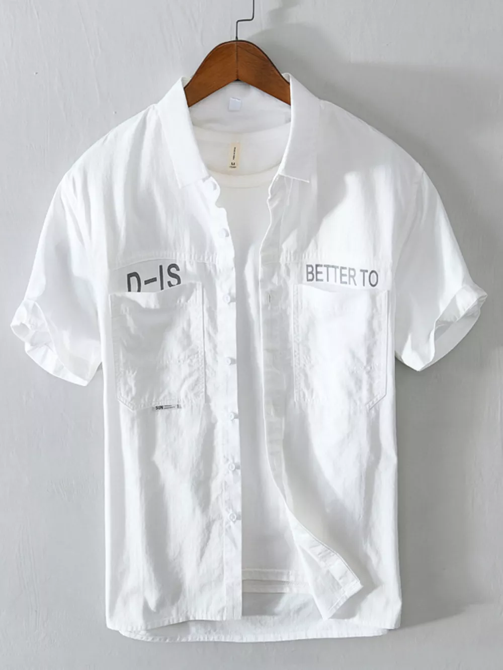 Men's Plus Size Casual Short Sleeve Shirt, image 4