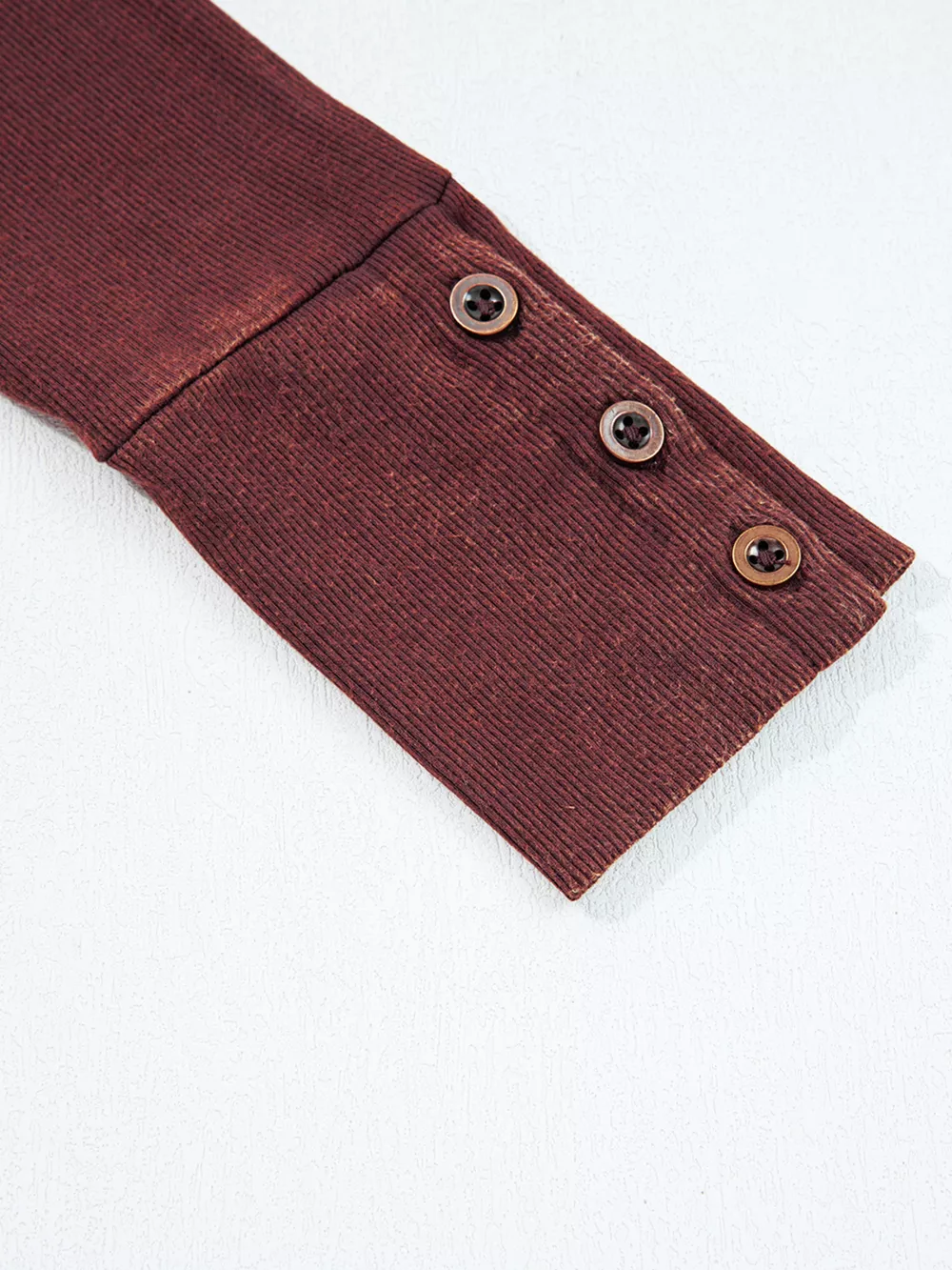 Exposed Seam Ribbed Long Sleeve Top, image 9