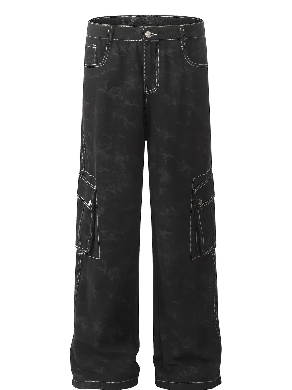 Men's Contrast Stitching Loose Fit Pants