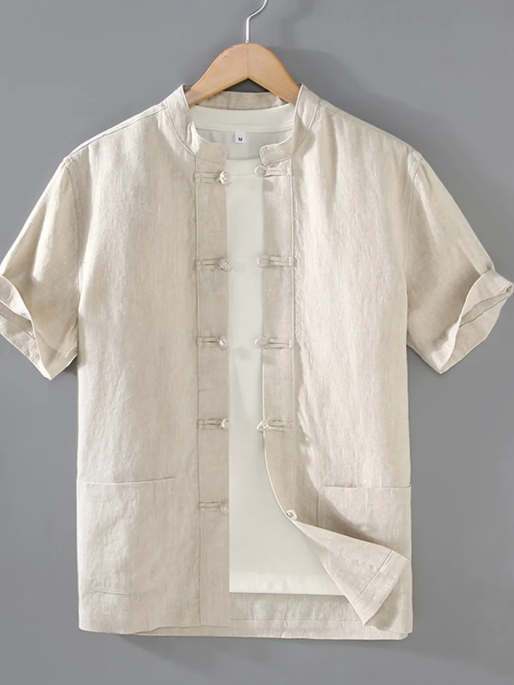 Men's Plus Size Button Up Short Sleeve Shirt, image 2