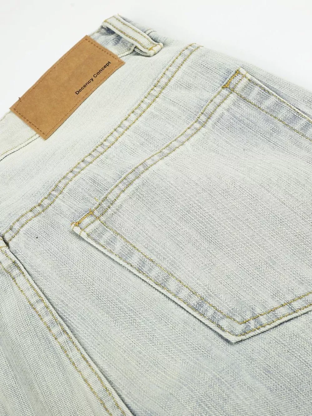 Men's Washed Wide Leg Jeans, image 4