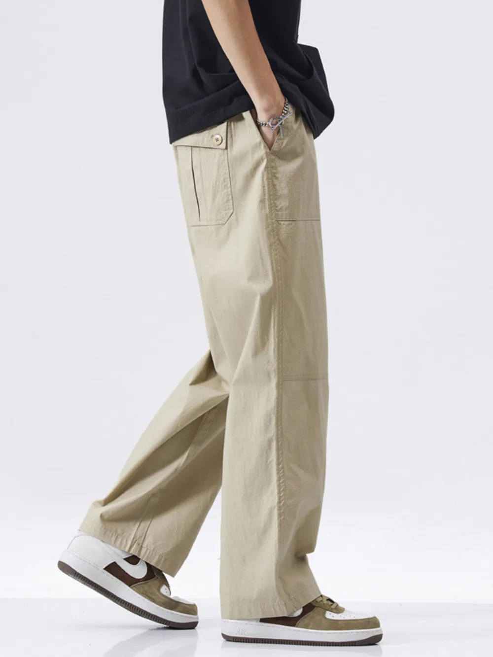 Men's Full Size Relaxed Fit Cargo Pants Plus Size, image 5
