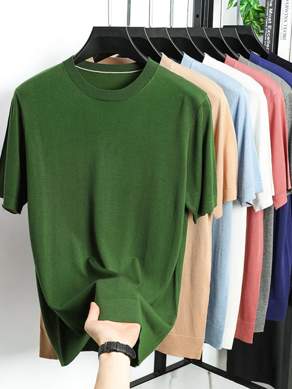 Men's Plus Size Short Sleeve Crew Neck T-Shirt, image 17