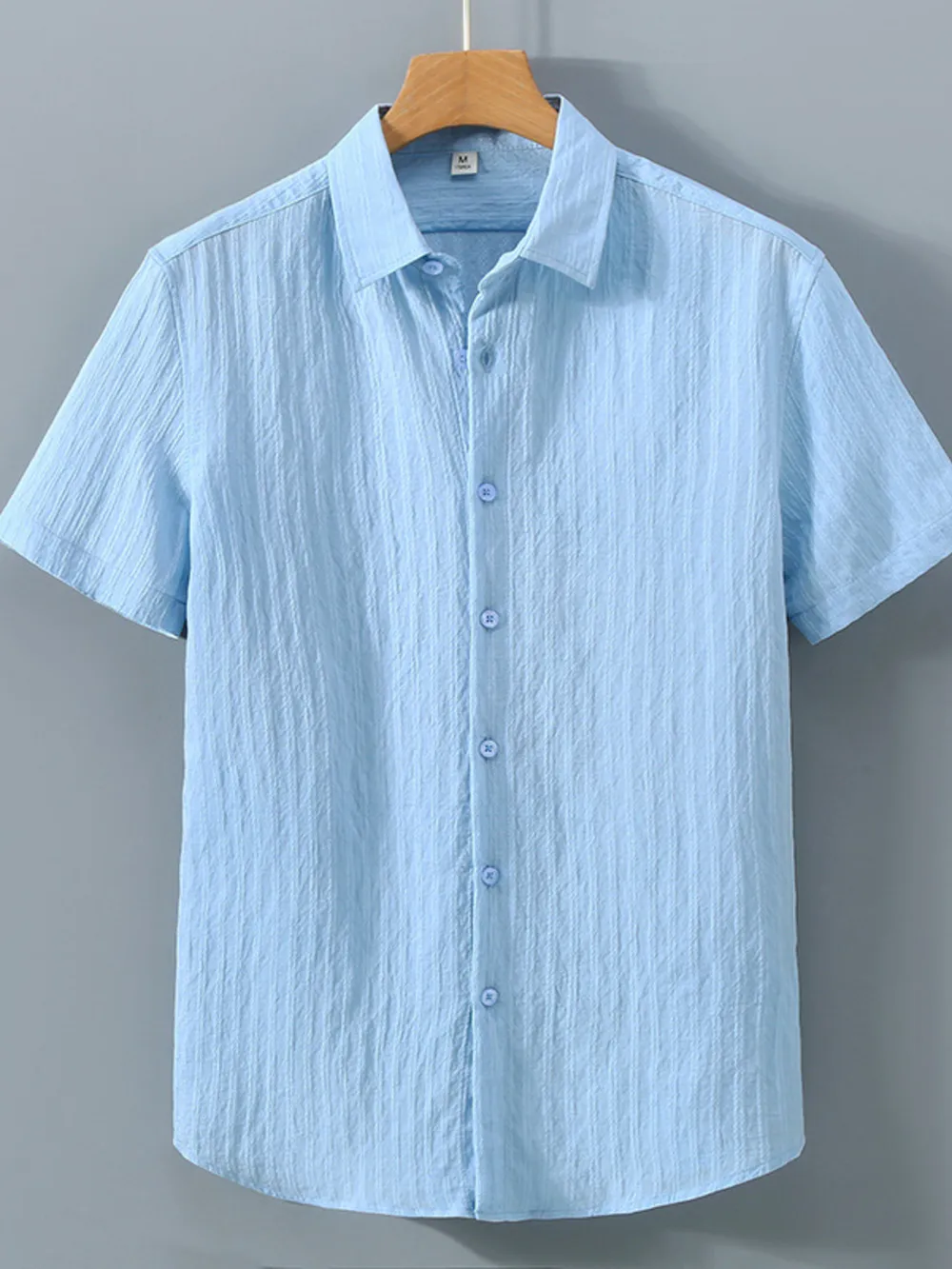 Men's Plus Size Button Up Short Sleeve Shirt, image 2