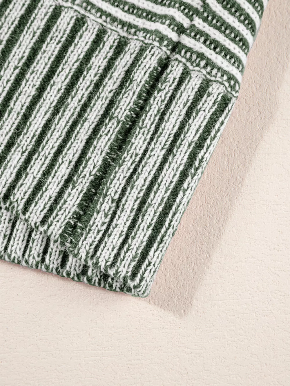 Striped Ribbed Knit Boat Neck Baggy Sweater, image 13