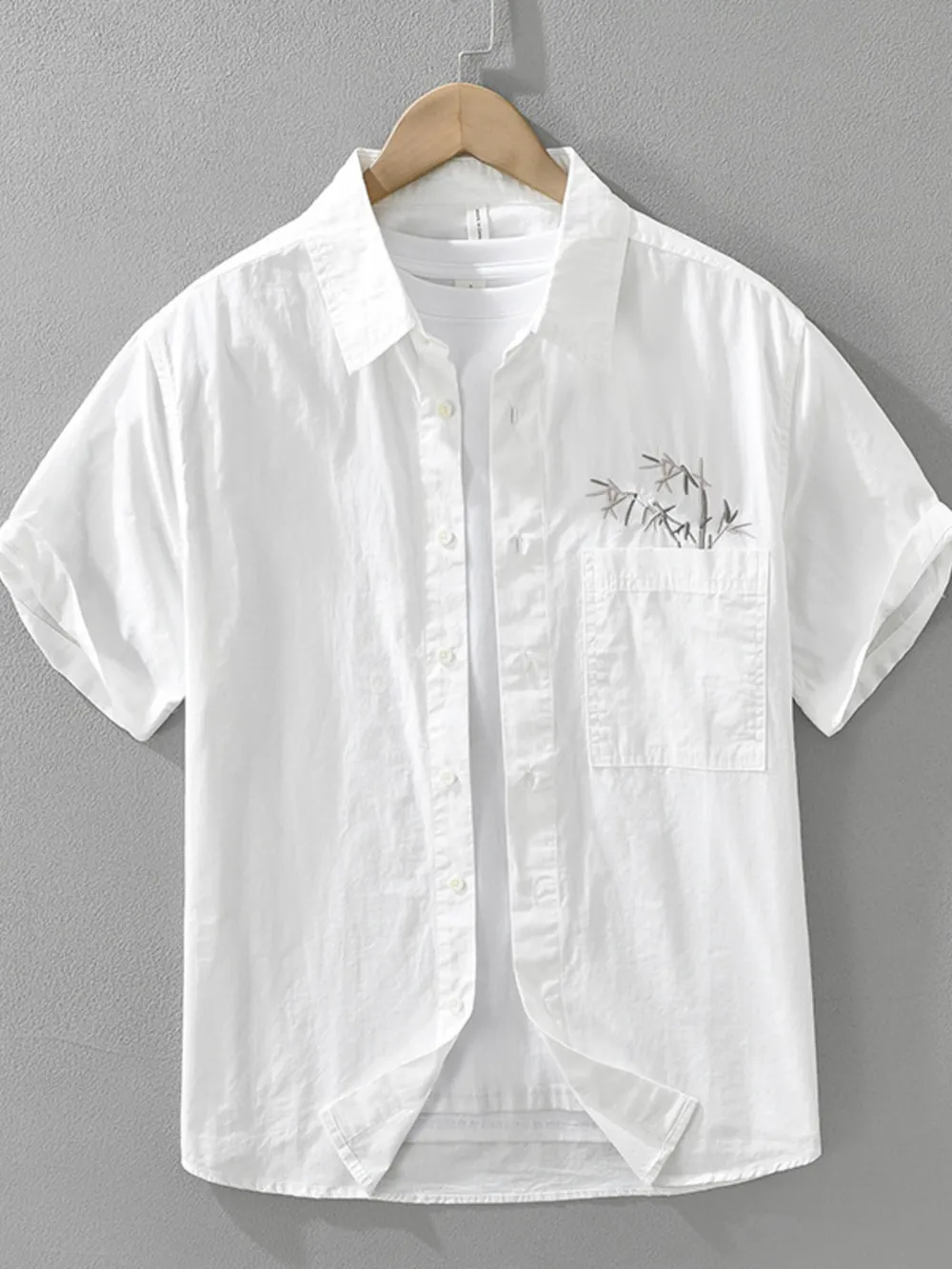 Men's Short Sleeve Button-Up Shirt, image 2