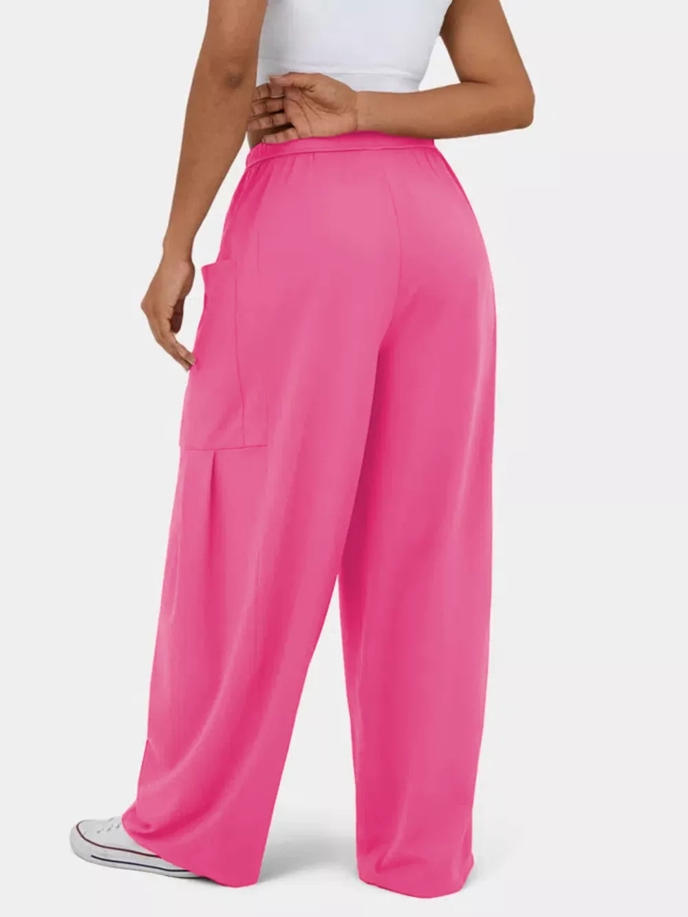 High-Waisted Drawstring Wide-Leg Pants, image 18