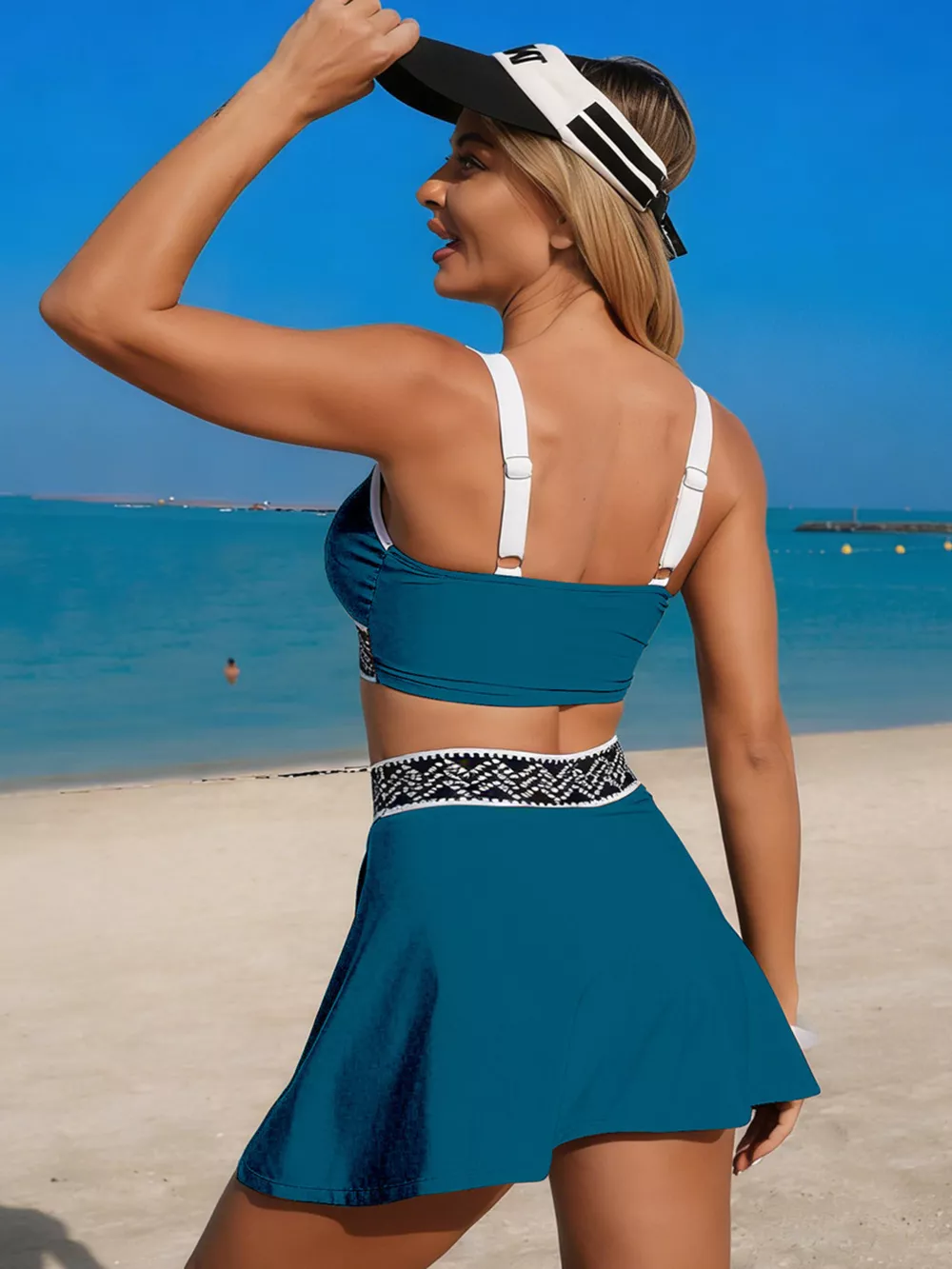 Contrast Trim Tank and Skort Swim Set, image 17