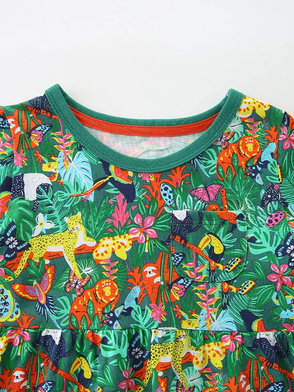 Children's Printed Round Neck Dress, image 3