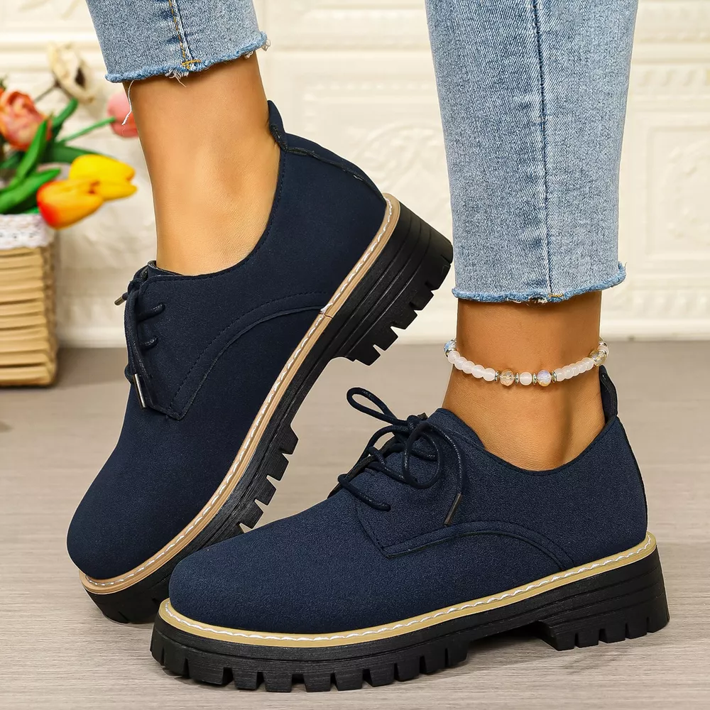 Round Toe Lace-Up Loafers, image 12