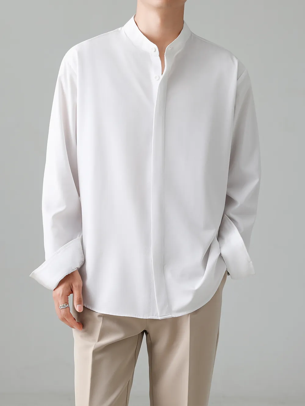 Men's Full Size Button Down Long Sleeve Shirt Plus Size, image 3