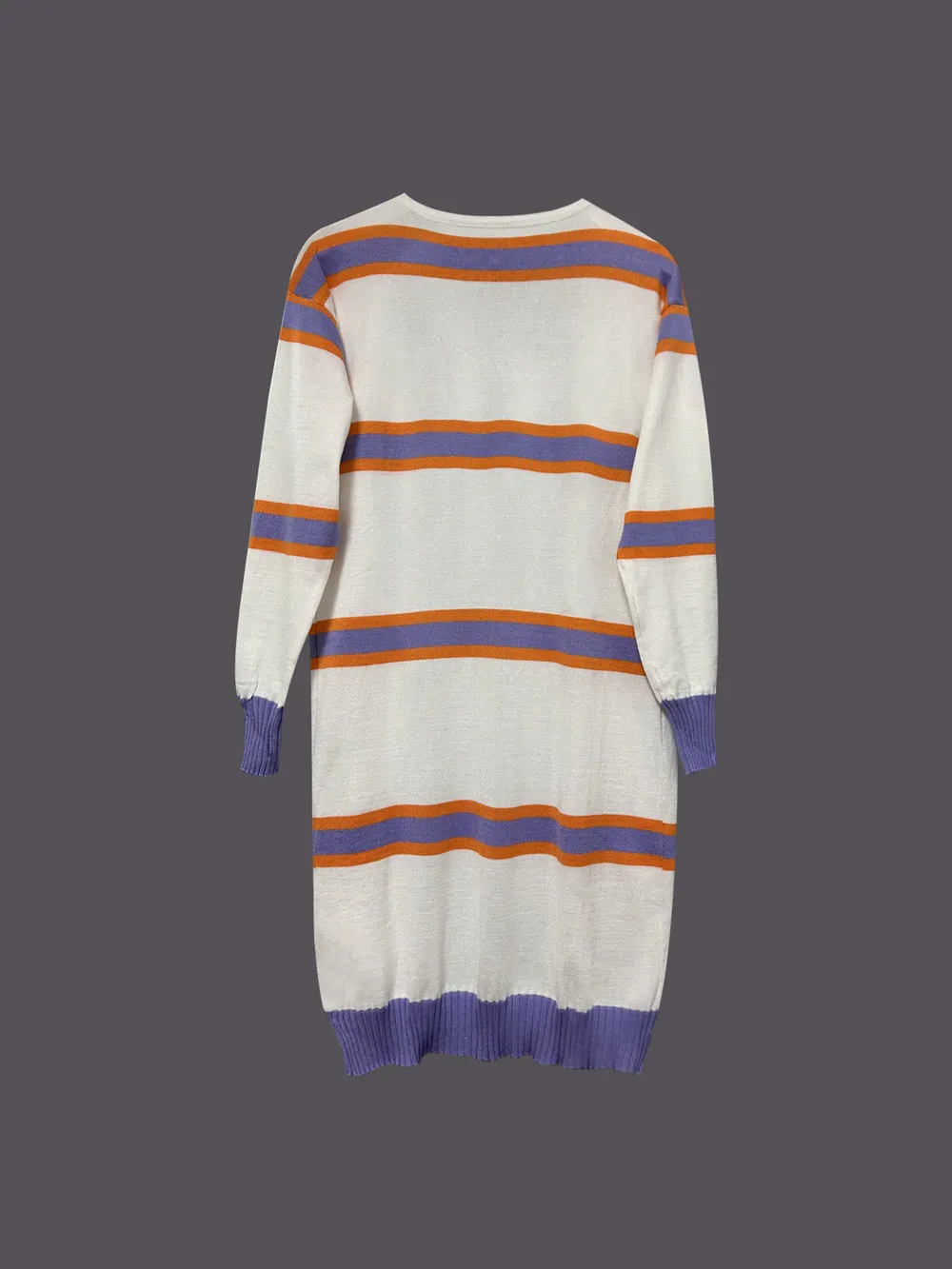 Striped Open Front Longline Cardigan, image 5