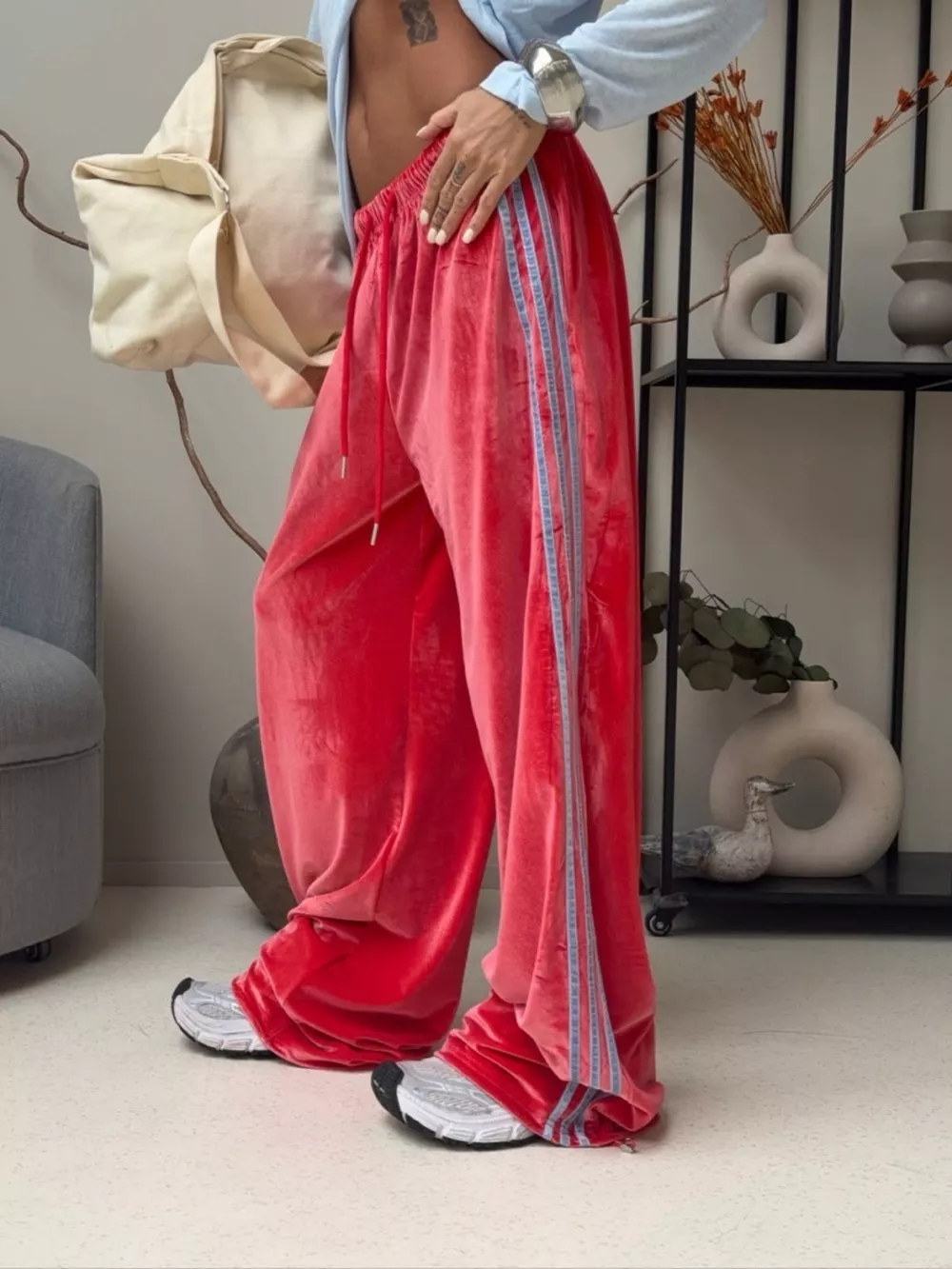 Velvet Wide-Leg Pants, image 8