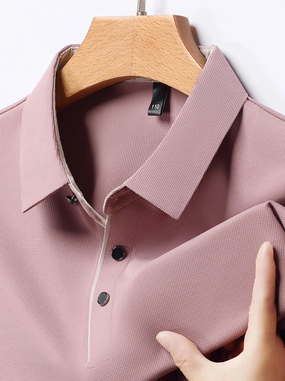 Men's Button Detail Short Sleeve Polo, image 4