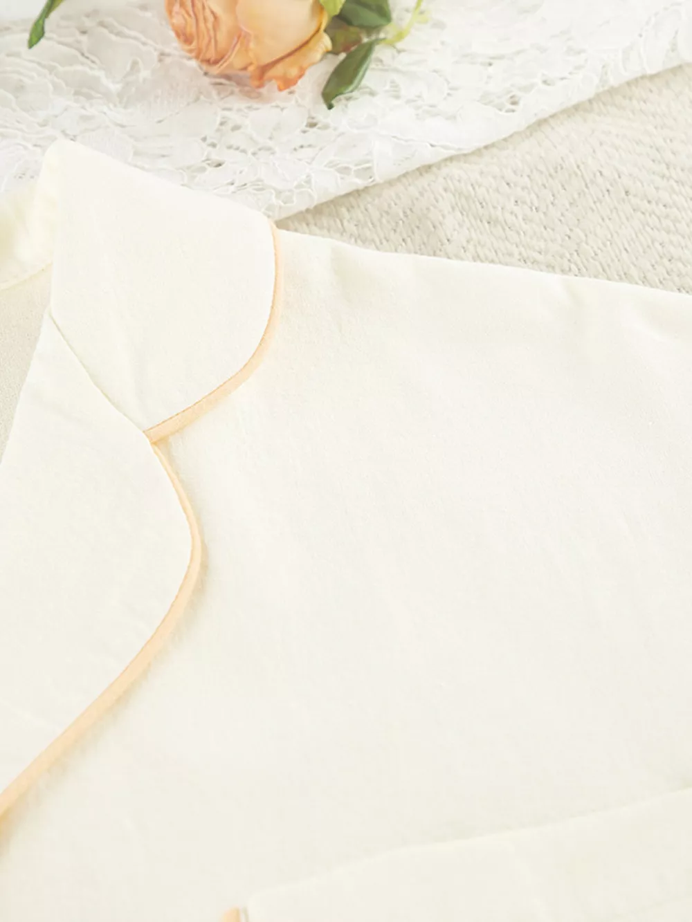 Contrast Trim Long Sleeve Top and Shorts Lounge Set, image 18