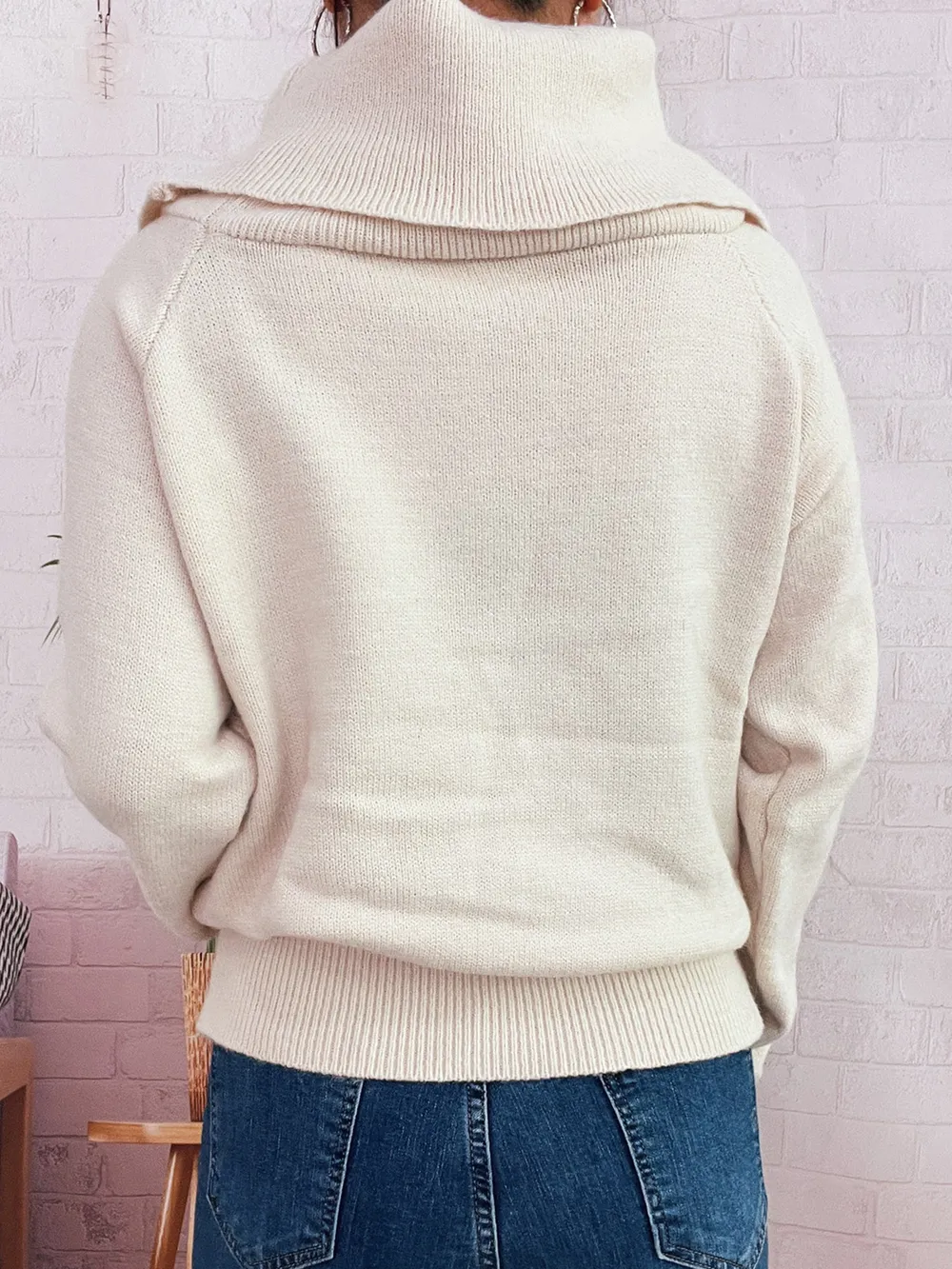Striped Turtleneck Long Sleeve Sweater, image 13
