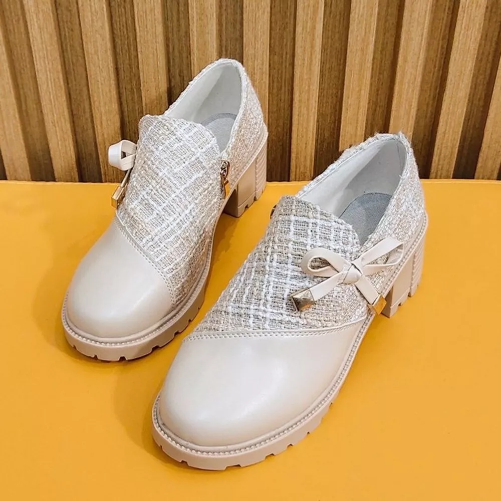 Round Toe Block Heels Boots, image 12