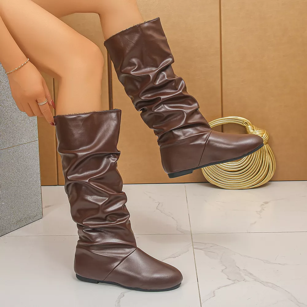 Slouchy Mid-Calf Boots, image 6