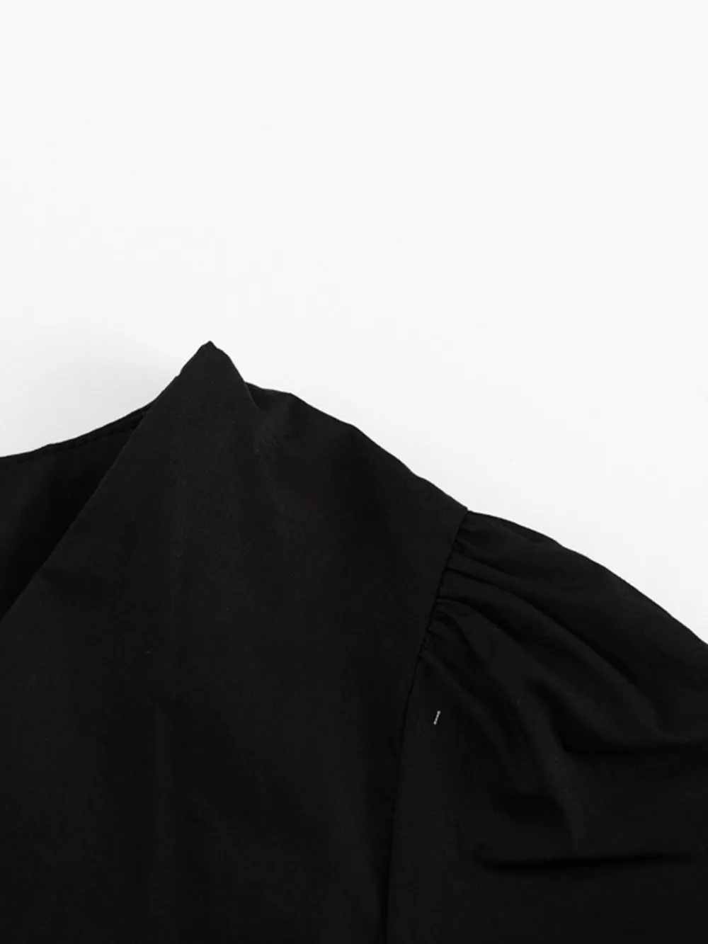 Ruffled Hem Ruched Puff Sleeve Mini Dress, image 12