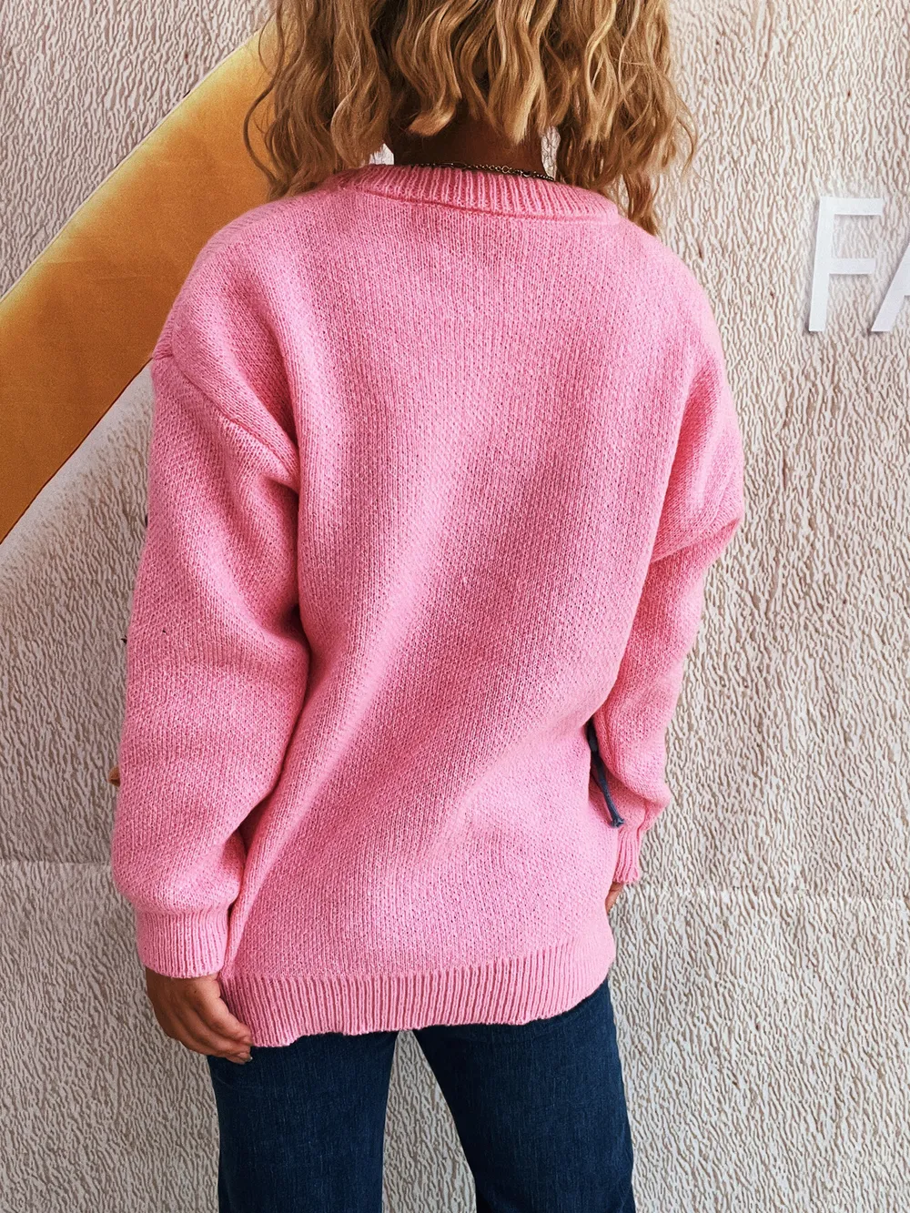 Colorful Bow Round Neck Sweater, image 12