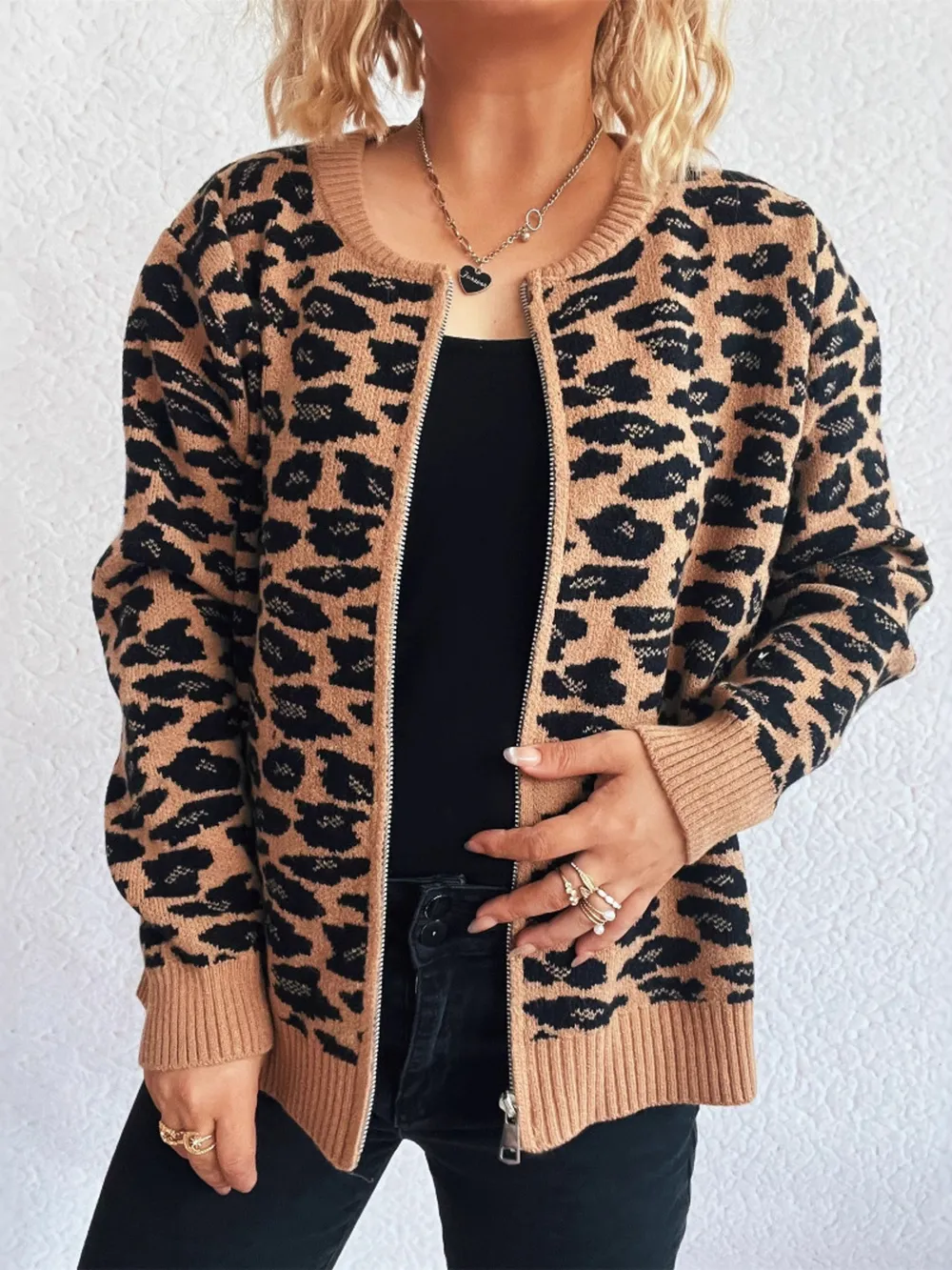 Zip Up Long Sleeve Cardigan, image 27