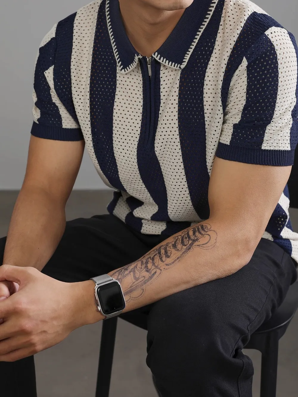 Men's Full Size Two-Tone Short Sleeve Polo Plus Size, image 9